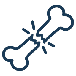 Bone fracture icon